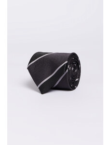 ALTINYILDIZ CLASSICS Pánska čierno-sivá kravata so vzorom