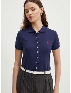 Polo tričko Polo Ralph Lauren dámske, tmavomodrá farba, 211939272