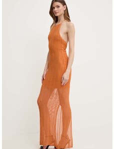 Šaty Guess SOPHIE oranžová farba, maxi, priliehavá, W4GK24 Z3E60