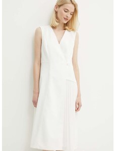 Šaty Dkny biela farba, mini, rovný strih, DD4A1519
