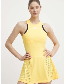 Športové šaty adidas Performance žltá farba, mini, áčkový strih, IM8175