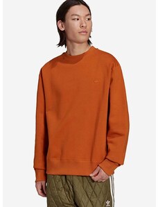 Mikina adidas Originals Adicolor Trefoil Crewneck Sweatshirt H09176-brown, pánska, hnedá farba, jednofarebná