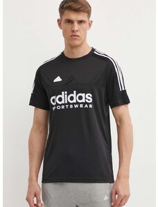 Tréningové tričko adidas Tiro čierna farba, s potlačou, IP3779