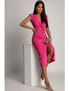 Mood of Paris Ružové elegantné midi šaty Harper