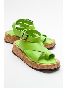 LuviShoes Sandále - Zelená - Ploché