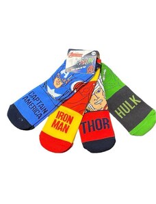 Marvel Chlapčenské licencované ponožky, Avengers, 4 páry, veľkosti BOTTOMS, SOCKS: