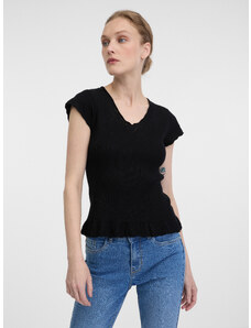 Orsay Women's Black T-Shirt with Short Sleeves - Women