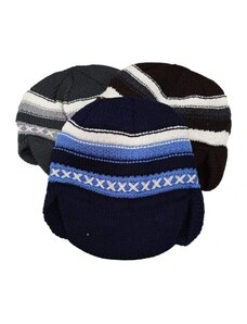LEVNO Zimná čiapka s kšiltom - Stripe, farba: