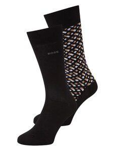 BOSS Black Ponožky farba ťavej srsti / sivá / čierna / biela