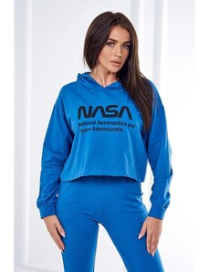 MladaModa Tepláková súprava s nápisom NASA farba džínsová