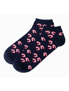 Ombre Clothing Veselé čierne ponožky krevety V24 U177