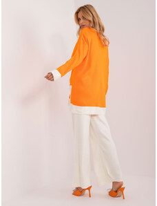 Fashionhunters Fluo oranžová dámska súprava so svetrom