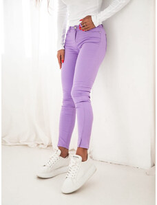 Fasardi Módne svetlo fialové džínsové nohavice