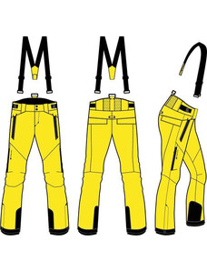 Pánske lyžiarske nohavice s ptx membránou ALPINE PRO LERMON nano yellow