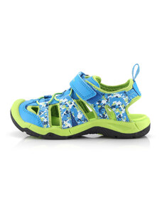 Detské outdoorové sandále ALPINE PRO GROBO neonovo atómovo modré