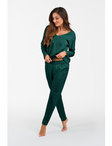 Italian Fashion Dámske tepláky s dlhým rukávom Karina, dlhé nohavice - zelené