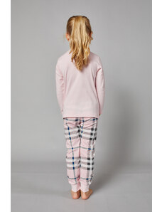 Italian Fashion Dievčenské pyžamo Bora, dlhý rukáv, dlhé nohavice - ružová/potlač