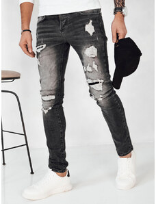 Pánske tmavosivé džínsové nohavice Dstreet UX4152
