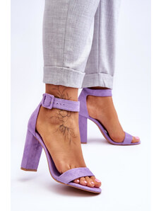 Kesi Semišové sandále na vysokom podpätku fialové Jacqueline