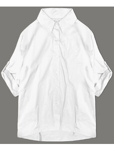 MADE IN ITALY Biela košeľa s ozdobnou mašľou na chrbte (24018)