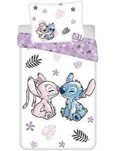 Jerry Fabrics Bavlnené posteľné obliečky Lilo & Stitch - motív Stitch & Angel - 100% bavlna - 70 x 90 cm + 140 x 200 cm