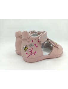 Dievčenské kožené uzatvorené sandálky D.D.Step Pink včielka
