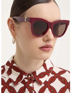 Slnečné okuliare Burberry dámske, bordová farba, 0BE4418