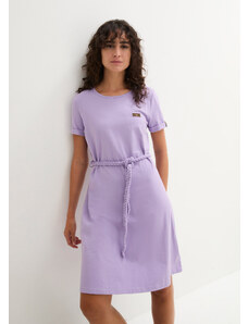 bonprix Džersejové šaty s prepletaným opaskom, farba fialová