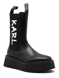 Karl Lagerfeld Kožené jazdecké topánky zephyr