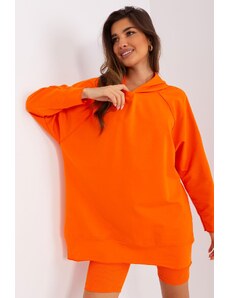 MladaModa Súprava mikiny a krátkych legín model 82970 oranžová