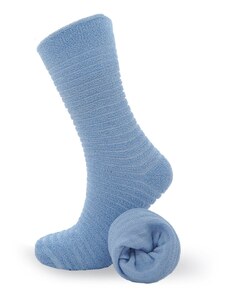 Black Arden Socks Modré jednopárové uterákové ponožky