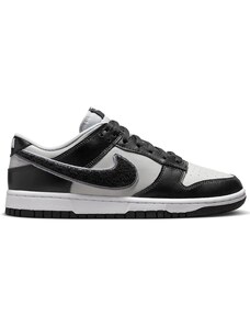 Nike Dunk Low Chenille Swoosh Black Grey