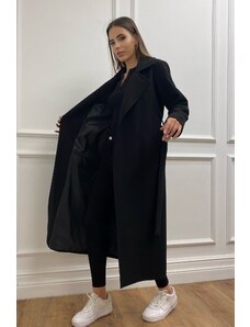 CurcunaShop Kabát - Čierna - Dvojradové oblečenie