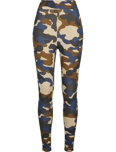 Urban Classics Women's Summer Olive Camo High-Waisted Camo Leggings