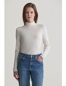 ROLÁK GANT SLIM RIB TURTLENECK EGGSHELL