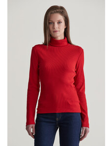 ROLÁK GANT SLIM RIB TURTLENECK RUBY RED