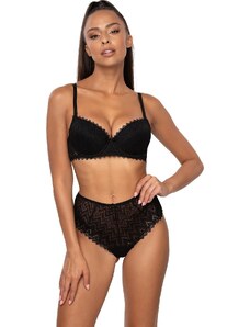 MAT LINGERIE Čierna čipková push up podprsenka Mat Elif M-3802/11 Elif M-3802/11 Elif