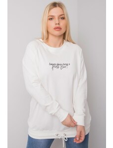 MladaModa Mikina Marlow s nápisom farba ecru