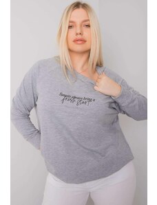 MladaModa Mikina Marlow s nápisom šedá