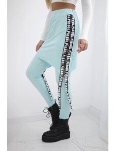 Legínovo Nohavice/Overal s nápisom selfie fuksia