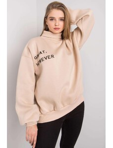 MladaModa Zateplená oversize mikina Kelly svetlá béžová
