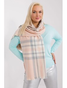 MladaModa Károvaný dámsky šál model 25126 pudrovo ružový