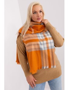 MladaModa Károvaný dámsky šál model 25126 oranžový