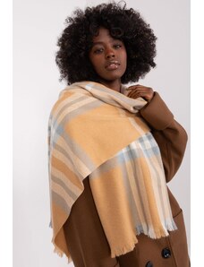 MladaModa Károvaný dámsky šál model 25126 farba camel