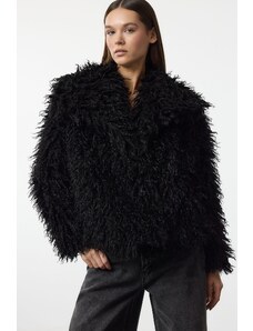 Trendyol Black Oversize Pattern Für Coat