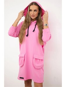 Šaty 9350 s kapucňou + vreckom