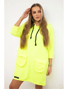 Šaty 9350 s kapucňou + vreckom