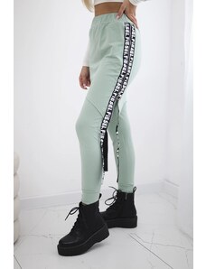 Kesi Pants/suit with dark mint selfie lettering