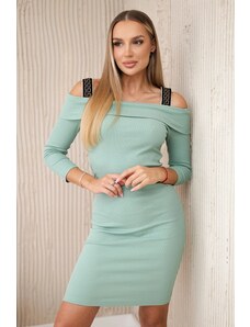 Kesi Dress with wide straps dark mint