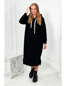 Kesi Long black dress with a hood